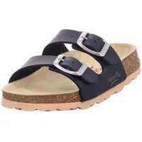 Superfit Jungen Fussbettpantoffel Knöchelriemchen Riemchensandalen, BLAU, 32 EU