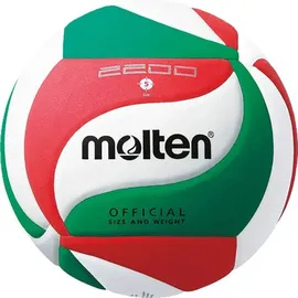 Molten Trainingsball-V5M2200 weiß/grün/rot 5