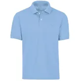 TRIGEMA Poloshirt "TRIGEMA Poloshirt DELUXE Piqué", Mädchen, Gr. 116, blau (horizont), Piqué, 100% Baumwolle, Basic, lang, ohne Ausschnitt, Shirts