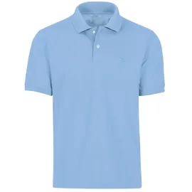 TRIGEMA Poloshirt "TRIGEMA Poloshirt DELUXE Piqué", Mädchen, Gr. 116, blau (horizont), Piqué, 100% Baumwolle, Basic, lang, ohne Ausschnitt, Shirts