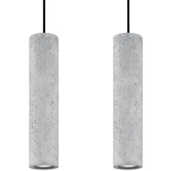 SOLLUX LIGHTING Hängeleuchte "LUVO", grau, H: 90cm, Lampen, Schleuder