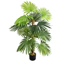 Decovego Kunstpflanze Palme Palmfarn Farnpalme Künstliche Pflanze 120 cm Decovego