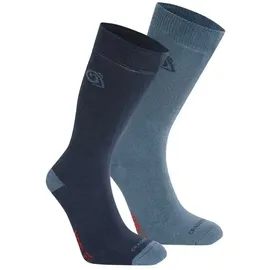 Craghoppers Nosilife Twin Pack Socken Blau 36-38