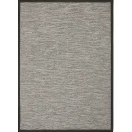 DEKOWE Teppich DEKOWE "Naturino Color", grau (anthrazit), B:80cm H:7mm L:150cm, Kunstfaser, Teppiche, Teppich, Flachgewebe, Sisal-Optik, mit Bordüre, In- und Outdoor geeignet
