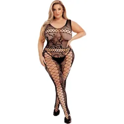 Fishnet Bodystocking, schwarz, XL-XXXXL