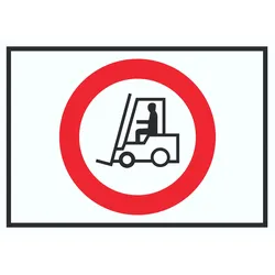 HB-Druck Gabelstapler Durchfahrt verboten Symbol Schild A2 (420x594mm)