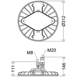 Schuch Licht LED-Hallenleuchte 5000K breitstr. 3410 L100 D