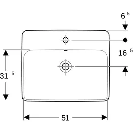 Geberit VariForm Einbauwaschtisch 55 x 45 cm (500741002)