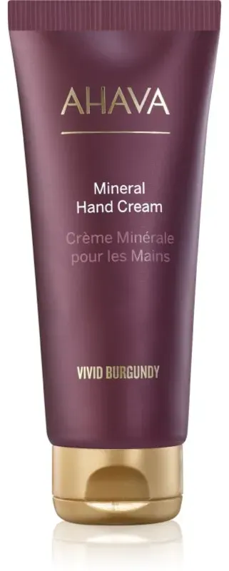 AHAVA Vivid Burgundy feuchtigkeitsspendende Creme für die Hände mit Mineralien aus dem Toten Meer 100 ml