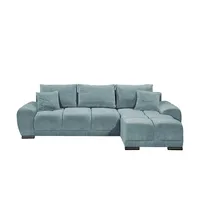 Sofa.de Ecksofa Melinda L ¦ blau ¦ Maße (cm): B: 289 H: 85 T: 189