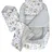 Medi Partners Babynest Nestchen Baby Set für Neugeborene - 100x60x15 Kuschelnest 5 teilig tragbar Nest zweiseitig Babynestchen Bett 100% Baumwolle (REH mit Grauem Minky)