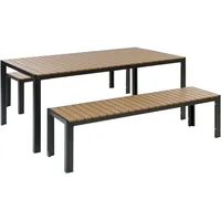 Beliani Gartenmöbel Set 6-tlg. Schwarz