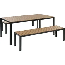 Beliani Gartenmöbel Set 6-tlg. Schwarz