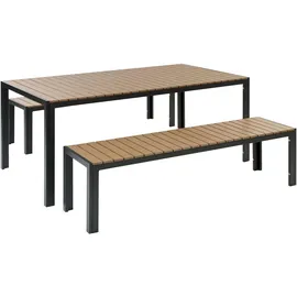 Beliani Gartenmöbel Set 6-tlg. Schwarz
