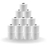 Defacto komfortables Toilettenpapier 3-lagig aus Zellstoff Weiß weich und reißfest, hygienisch, nachhaltig, umweltfreundlich, plastikfrei und aus hochwertigem Zellstoff mit FSC®-Lizenz 64 Rollen