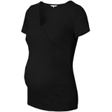Noppies Umstands- und Still-T-Shirt Sanson Rippqualität, schwarz, M