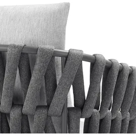 Tectake Lugano Gartenstuhl 62,5 x 62,5 x 75 cm grau