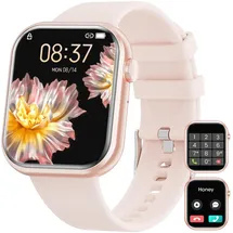 hwagol Smartwatch Damen Herren, 1.85" Zoll Touchscreen Smart Watch mit Bluetooth Anrufe, Uhr Damen Herren mit 140+ Sportmodi SpO2 Pulsuhr Schlafmonitor Schrittzähler, Armbanduhr für iOS Android