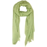 fashionchimp Damenschal mit Fransensaum, softweiche Naturfaserqualität aus 100% Bambus, leichtes Sommertuch - Made in Italy (Mint) - 180x80 cm