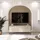 lookway SANAYI TV-Schrank 156x60x38 cm Beige Kunststoff/Metall/Holzwerkstoff