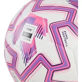 Puma Orbita Match PL Brilliance (FIFA Quality), Outdoor-Fußball, weiß - Weiß/Dunkelblau/Rosa