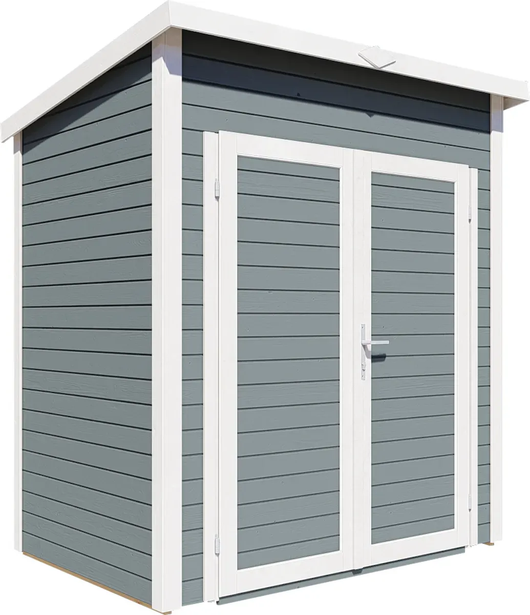 Bertilo Gerätehaus Timmo 1 - 19 mm grau Timmo 1: 181x122 cm