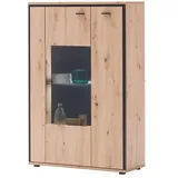 Uno Vitrine Argon 93 x 38 x 210 cm Mehrfarbig