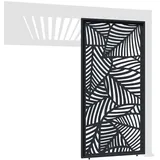 Weide Dekorative Aluminium Wand für Weide Pergola 1,13m Blattdesign in Anthrazit