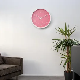 Intirilife Wanduhr 30,5 cm 30.5 pink/weiß