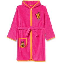 Playshoes Unisex Kinder Frottee-Bademantel Morgenmantel, pink Die Maus, 122/128