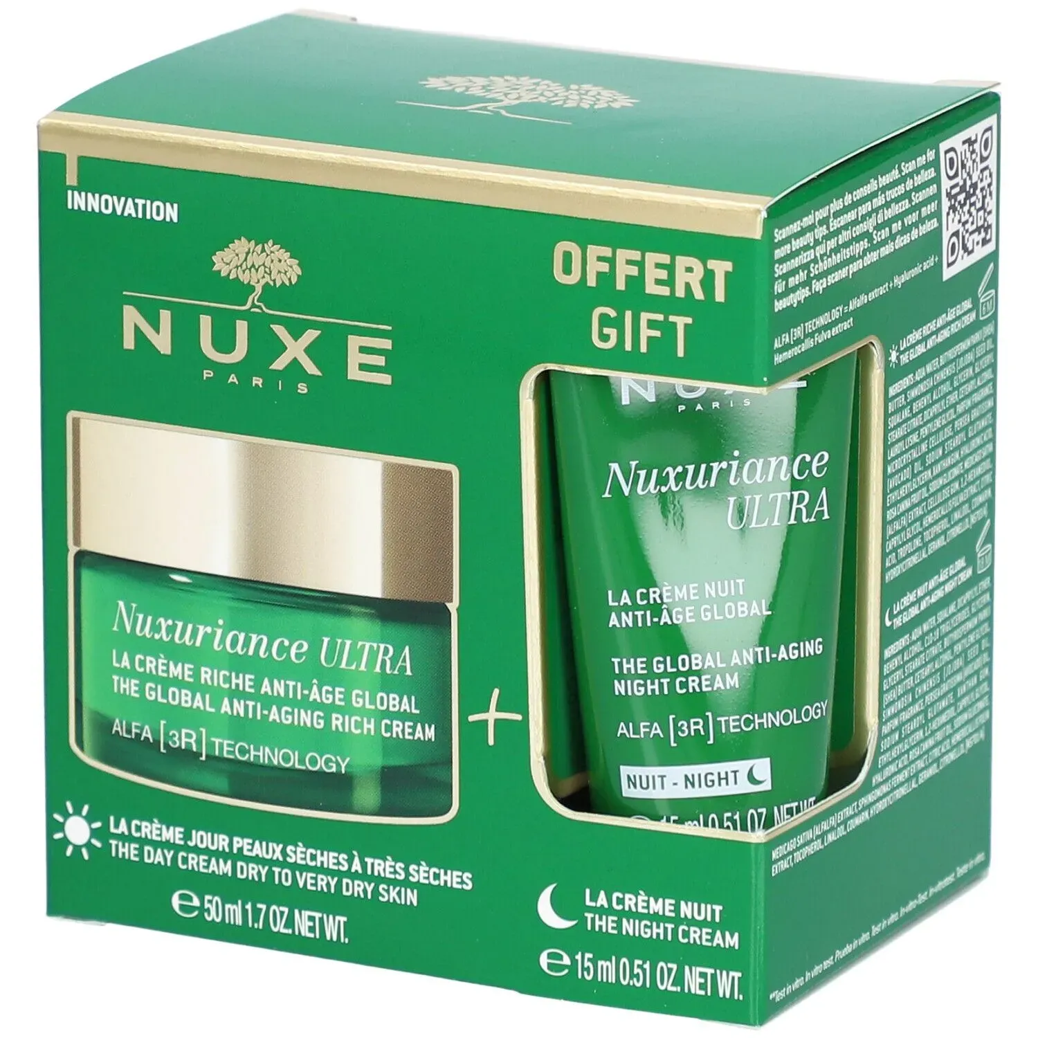 Nuxe Nuxuriance Ultra Dagcrème Droge tot Zeer Droge Huid + Gratis Nachtcrème 1 St