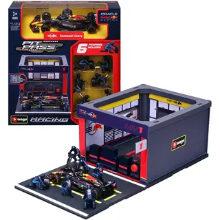BBURAGO - Pit Stop Red Bull RB20 2024#1 Verstappen, 1:43 Box Automodellbausatz Multicolour - One Size