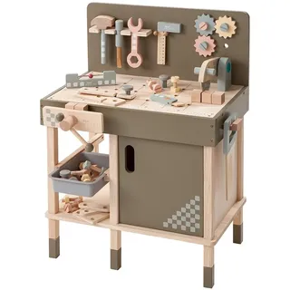 Howa Werkbank für Kinder aus Holz mit 47 tlg. Zubehör Kinderwerkbank 4905