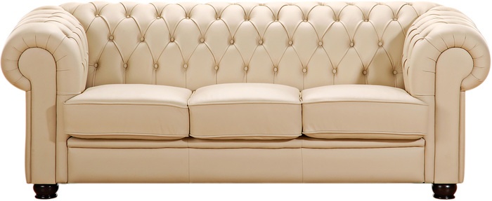 Max Winzer Chandler Sofa 3-Sitzer pigmentiertes Nappaleder braun