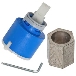 Vola Keramikkartusche mit Kunststoffvierkant VR1277K, Ersatzteile, blau