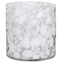 Mica decorations Mica Vase Cammy Zylinder Glas weiß 14 x 14 cm