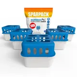 BigDean 5 Stück Luftentfeuchter + 10 Nachfüllpacks 400g – Raumentfeuchter nachfüllbar + wiederverwendbar – Entfeuchter ohne Strom