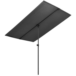 BULANED Sonnenschirm mit Aluminium-Mast, Sonnenschirm Balkon, Balkon Zubehör, Balkonschirm, Balkon Gadgets, Außen-Sonnenschirm, Parasol De Jardin, 180 x 130 cm Anthrazit