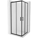 Mexen Rio quadratische Duschkabine 80 x 80 cm, Frost, Schwarz - 860-080-080-70-30