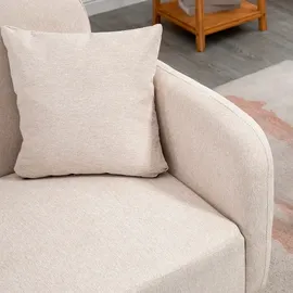 Homcom Sofa, Doppelsofa, LxBxH: 130 x 70 x 80 cm | weiss