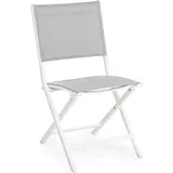 Natur24 4er Set Klappstühle Elin Aluminium Weiß 47 x 57 x 88 cm