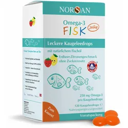 NORSAN Omega-3 FISK Jelly für Kinder – 120 leckere Omega-3-Kaugeleedrops