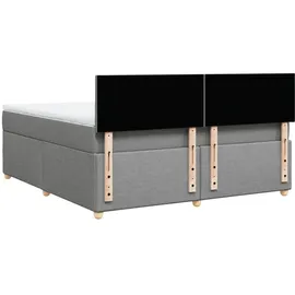 vidaXL Boxspringbett 180 x 200 cm Hellgrau