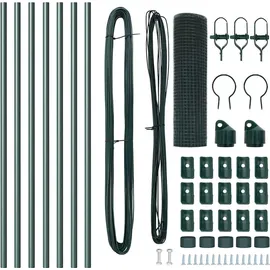 vidaXL Zaunpfosten 10 x 0,5 m Grün/Stahl