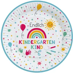 Pappteller-Set KINDERGARTEN