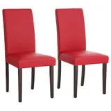 Home Affaire Esszimmerstuhl »Roko«, (Set), 2 St., Kunstleder, im 2er, 4er oder 6er-Set, Gestell Massivholz, rot