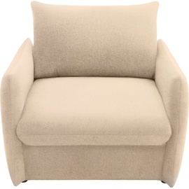 Domo Collection Sessel »700023«, Schlaffunktion, Federkern, stabile Liegefläche Schlafsessel beige