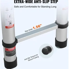 Vevor Teleskopleiter 6,2 m 6 Stufen