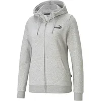 Puma Damen Pullover, ESS Small Logo FULL-ZIP Hoodie FL grau