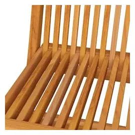 vidaXL Gartenstühle mit Grauen Kissen 6 Stk. Massivholz Teak